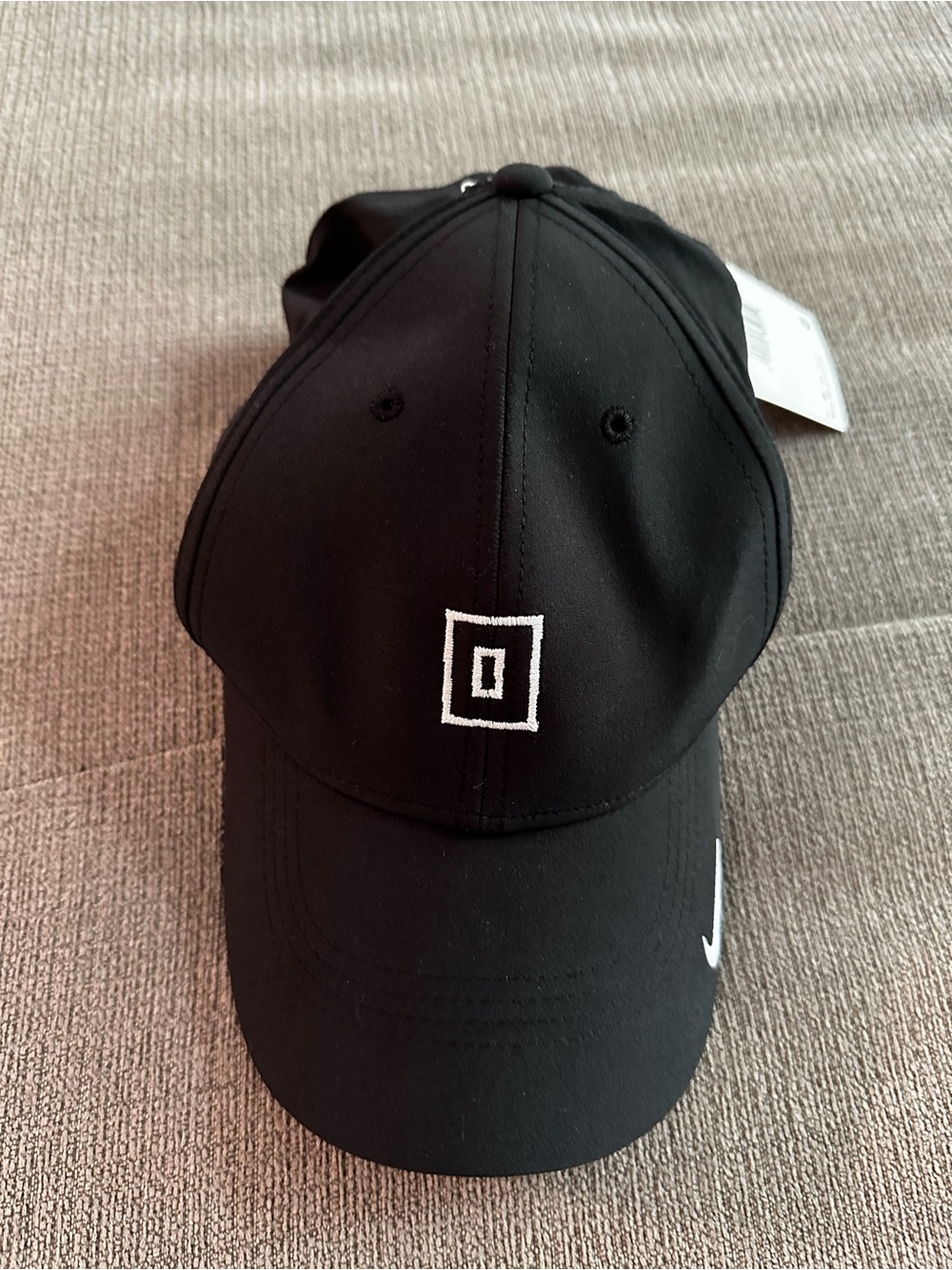 Nike Black Baseball Cap - BlackSalmon Logo, NWT